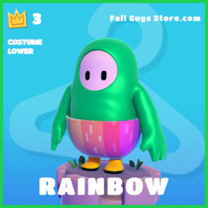 rainbow The Goose Fall Guys skin costume lower