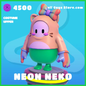 neon neko rare costume upper fall guys skin