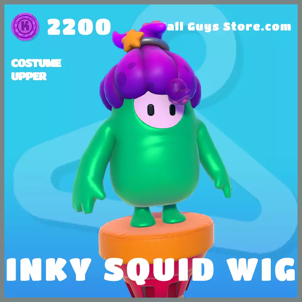 Inky Squid Wig Costumer Upper in Fall Guys