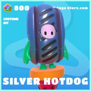 Silver Hotdog Costume Kit Fall Guys Skin