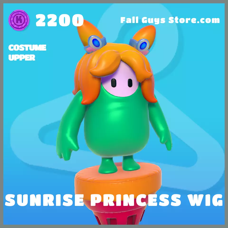 Sunrise Princess Wig Costume Upper Fall Guys Skin