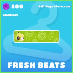 Fresh Beats nameplate in Fall Guys
