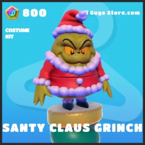 Santy Claus Grinch Fall Guys Costume Kit Skin
