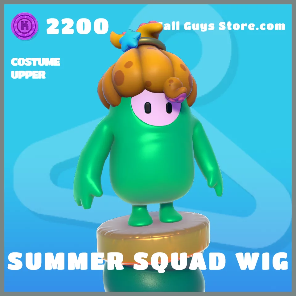 Summer Squad Wig Costume Upper in Fall Guys