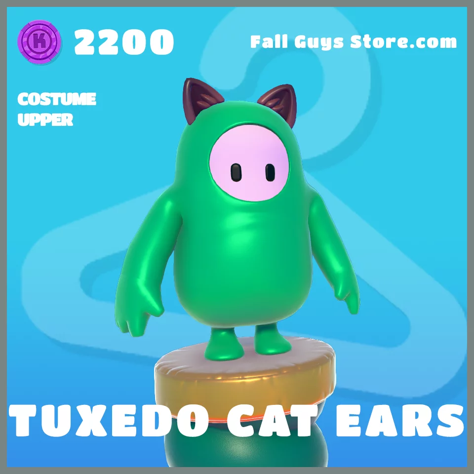 Tuxedo Cat Ears Costume Upper Skin in Fall Guys