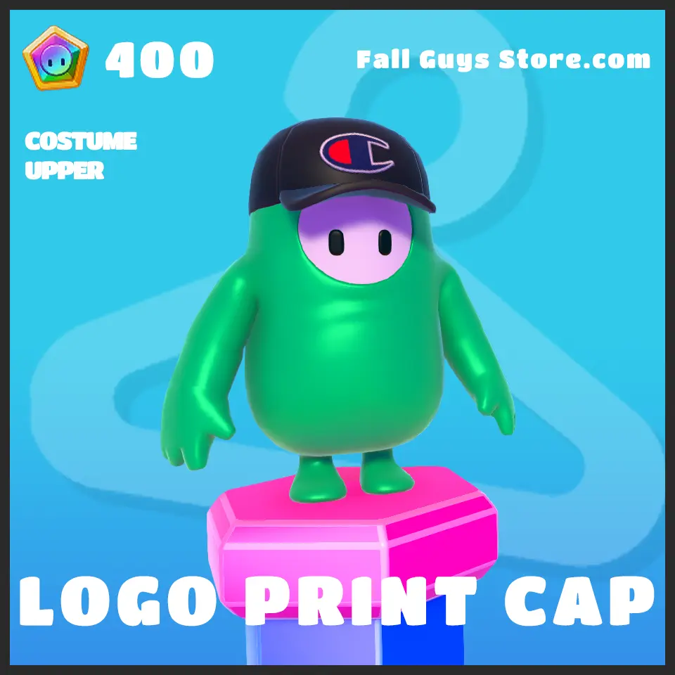 Logo Print Cap Costume Upper in Fall Guys