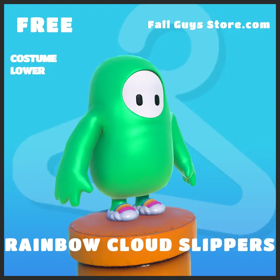 Rainbow Cloud Slippers Costume Lower Skin in Fall Guys